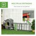 Gallinero Madera de Abeto, Metal PawHut Gallinero Madera de Abeto, Metal PawHut Gris