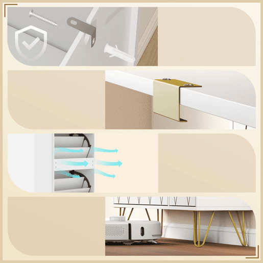 HOMCOM Sapateira Estreita com 2 Compartimentos Abatíveis Móvel Sapateira Moderno com Armário e Prateleiras Ajustáveis 10-14 Pares de Sapatos para Corredor ou Entrada 110x25x110,6 cm Branco