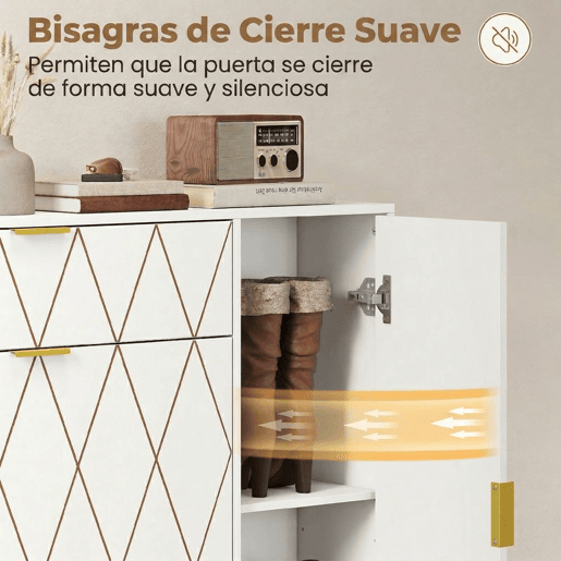 HOMCOM Sapateira Estreita com 2 Compartimentos Abatíveis Móvel Sapateira Moderno com Armário e Prateleiras Ajustáveis 10-14 Pares de Sapatos para Corredor ou Entrada 110x25x110,6 cm Branco
