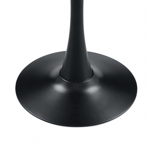 Mesa auxiliarredonda 60 cm - MDF com tecnologia termoformada, perna preta - Preto, nogueira