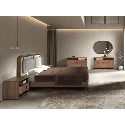 ANGEL CERDA Cama estofada com estrado multilâminas incluído