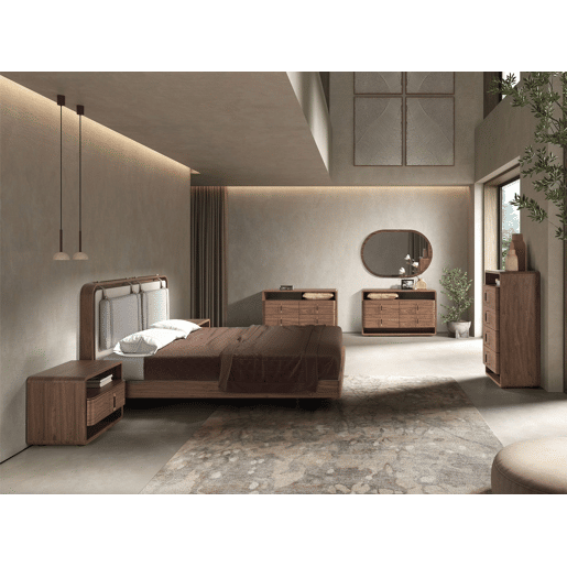 ANGEL CERDA Cama estofada com estrado multilâminas incluído