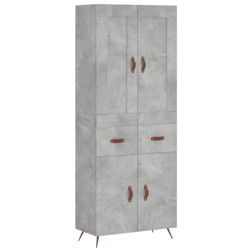 Armário alto - Bufete - Móvel de apoio 69,5x34x180 cm derivados de madeira cinza cimento pt970