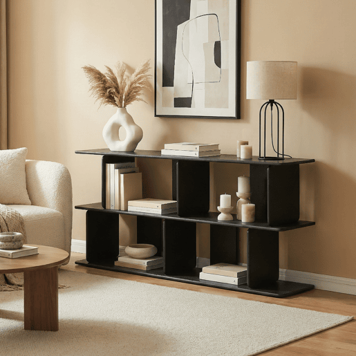 Librería Gäljami 4 compartimentos abiertos 160x35x74cm - Preto en.casa