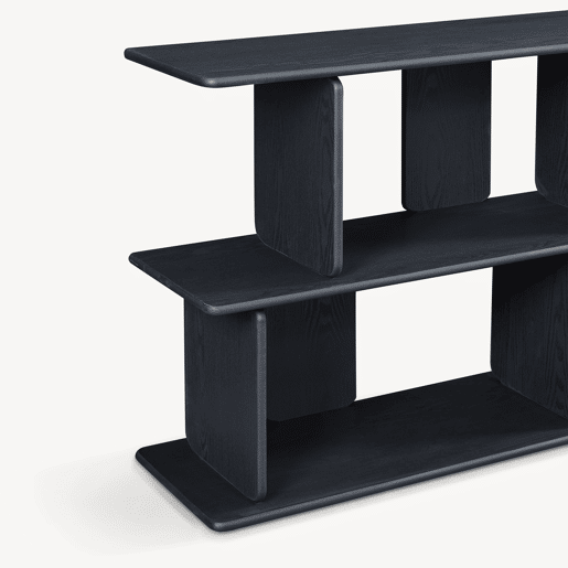 Librería Gäljami 4 compartimentos abiertos 160x35x74cm - Preto en.casa
