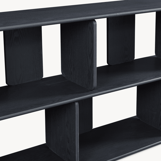 Librería Gäljami 4 compartimentos abiertos 160x35x74cm - Preto en.casa