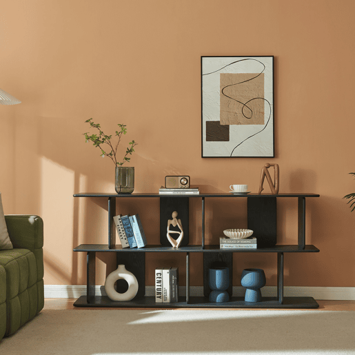 Librería Gäljami 4 compartimentos abiertos 160x35x74cm - Preto en.casa