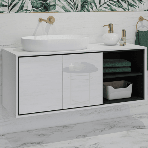 Móvel de 120 cm Sophéa branco Móvel de 120 cm Sophéa branco