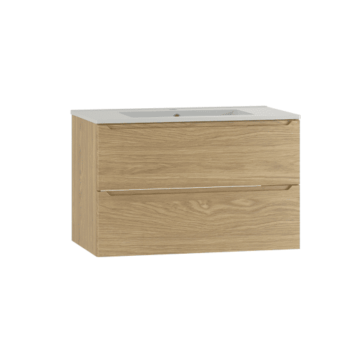 Móvel lavatório simples encastrado 80cm Viggo Madeira