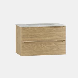 Móvel lavatório simples encastrado 80cm Viggo Madeira