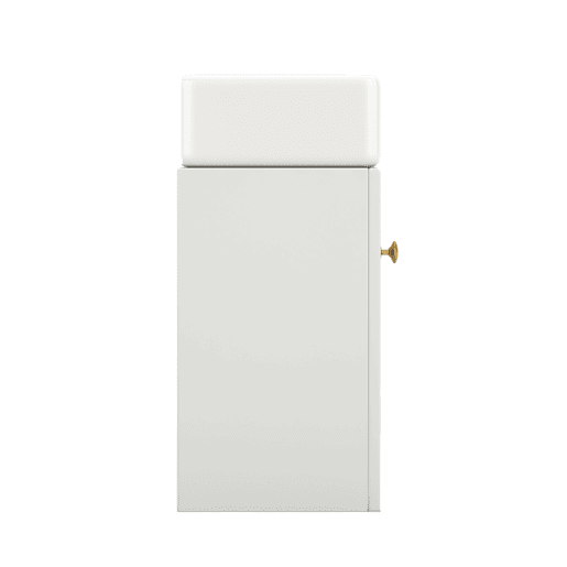Móvel de casa de banho com lavatório e armário suspenso 46 cm - Móvel de casa de banho pequeno - Branco