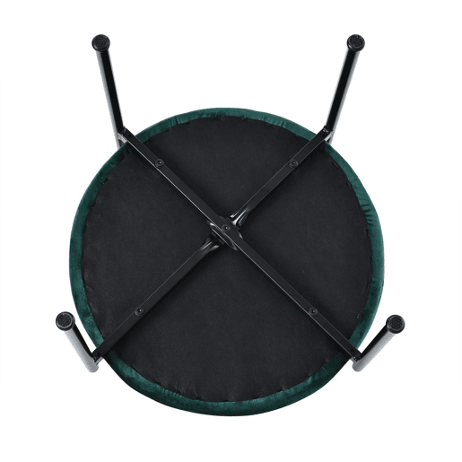 Cadeira de sala de jantar 4 unidades - Cadeira moderna com 4 pernas metálicas, cadeira de vime para sala de estar e quarto - Verde