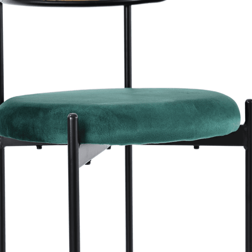 Cadeira de sala de jantar 4 unidades - Cadeira moderna com 4 pernas metálicas, cadeira de vime para sala de estar e quarto - Verde