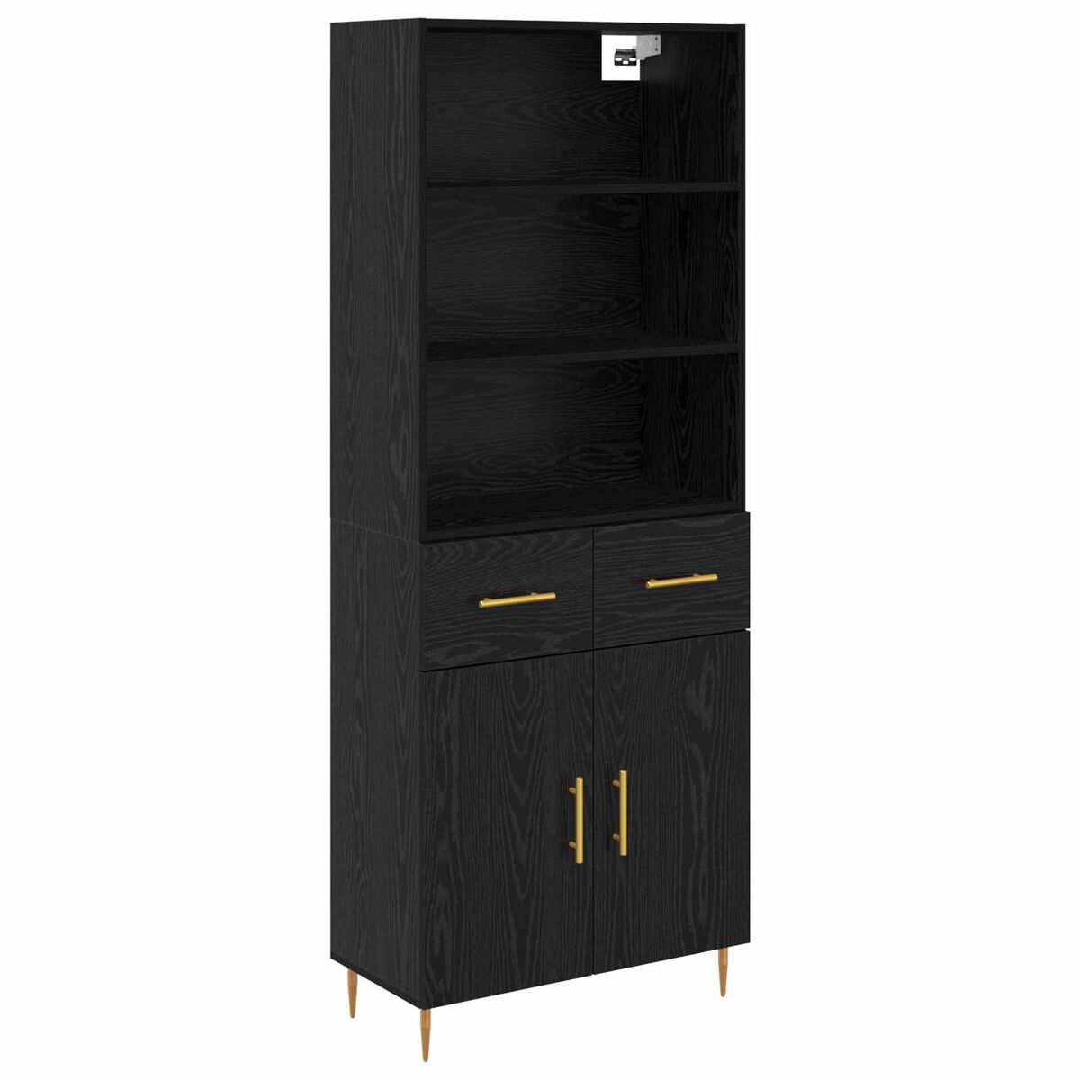 Aparador alto - Mueble de almacenamiento 69 Negro