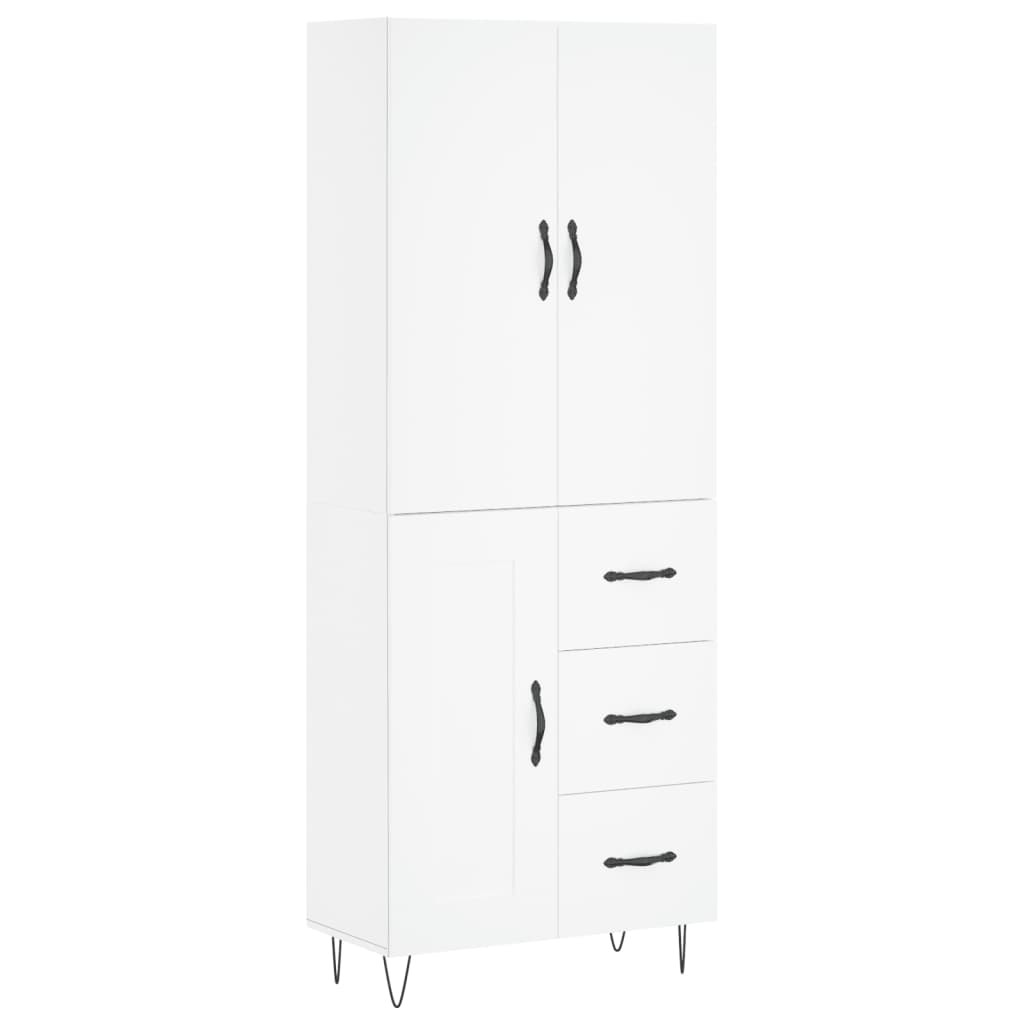 Aparador alto - Mueble de almacenamiento 2 pcs 69 Blanco
