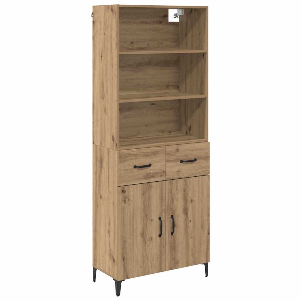 Aparador alto - Mueble de almacenamiento 69 Roble Artisan