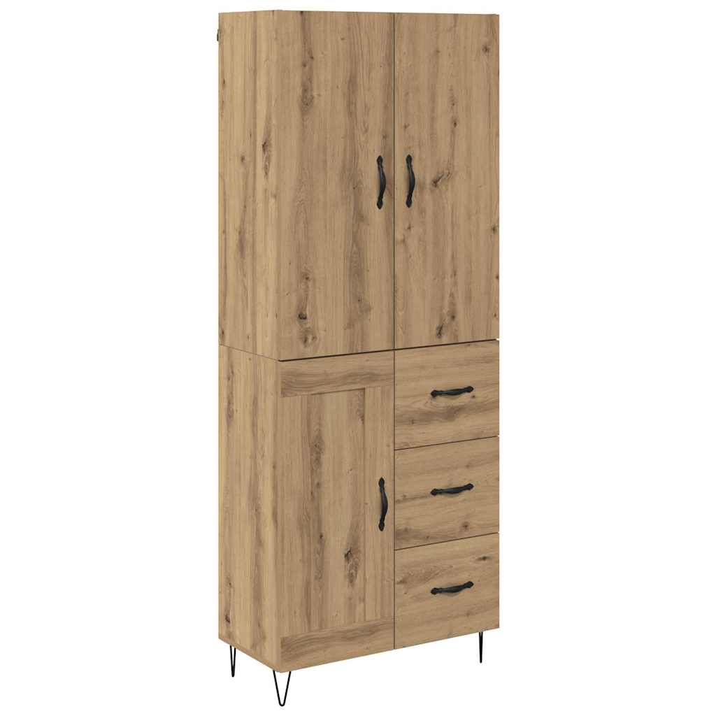 Aparador alto - Mueble de almacenamiento 2 pcs 69 Roble Artisan