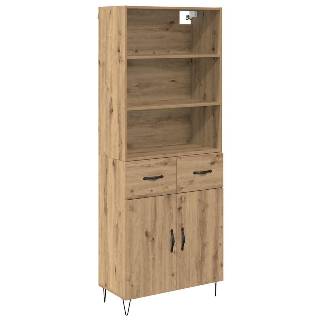 Aparador alto - Mueble de almacenamiento 69 Roble Artisan