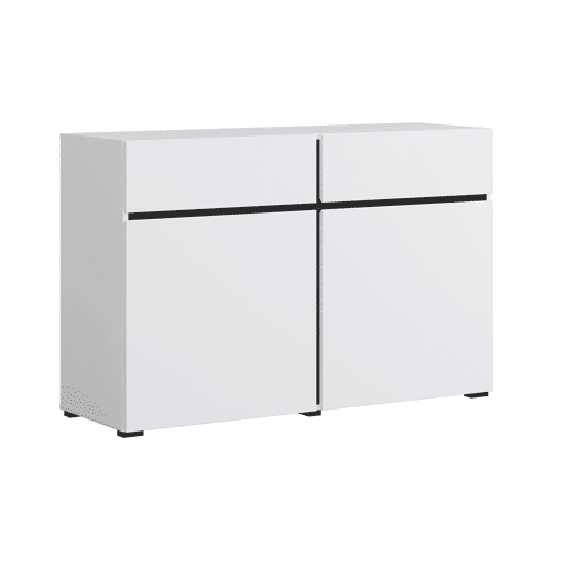 Aparador 2 portas 2 gavetas Lilia Branco