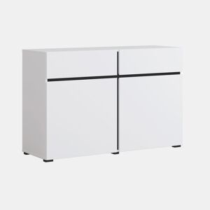 Aparador 2 portas 2 gavetas Lilia Branco