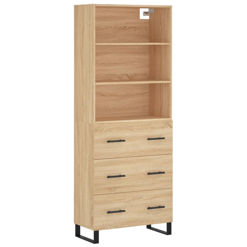 Aparador alto - Mueble de almacenamiento 69 Marrón