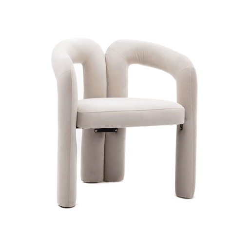 Cadeiras de jantar em veludo - 2 peças - design moderno, cadeiras decorativas estofadas - Bege