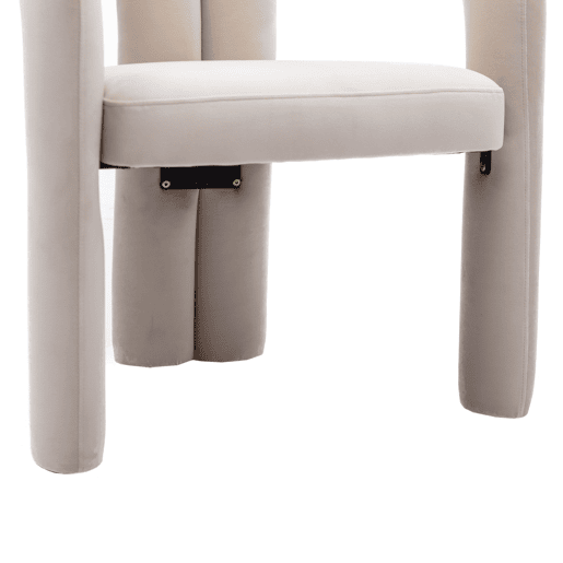 Cadeiras de jantar em veludo - 2 peças - design moderno, cadeiras decorativas estofadas - Bege