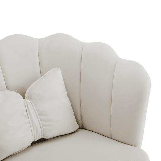 Conjunto de 4 cadeiras modernas em veludo - Cadeiras de sala, cadeiras com encosto em forma de pétalas, pernas metálicas douradas, almofada em forma de borboleta - Bege Conjunto de 4 cadeiras modernas em veludo - Cadeiras de sala, cadeiras com encosto em forma de pétalas, pernas metálicas douradas, almofada em forma de borboleta - Bege