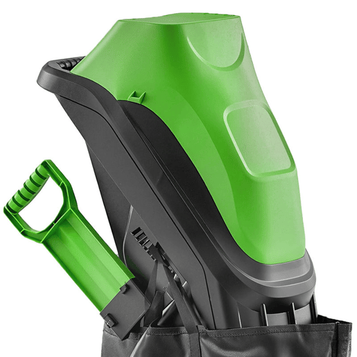 Outsunny Trituradora de Ramos Elétrica 2500W Trituradora de Jardim com 2 Lâminas Reversíveis até Ø44 mm Saco de Recolha de 45L Rodas e Proteção de Sobrecarga 44x34x96 cm Verde