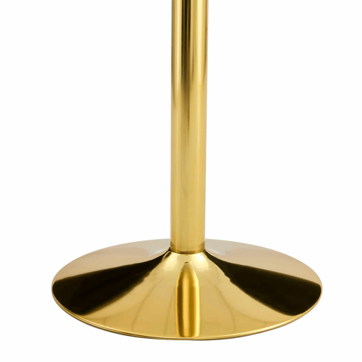 Mesa de bar moderna minimalista em vidro - 85 cm - Luxo leve - Dourado, Transparente