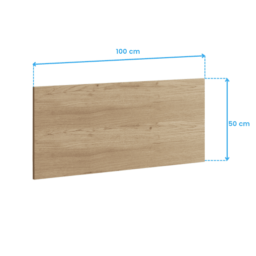 Cabeceira de quarto Camila de 100 cm, para parede, em melamina cor carvalho dourado.
