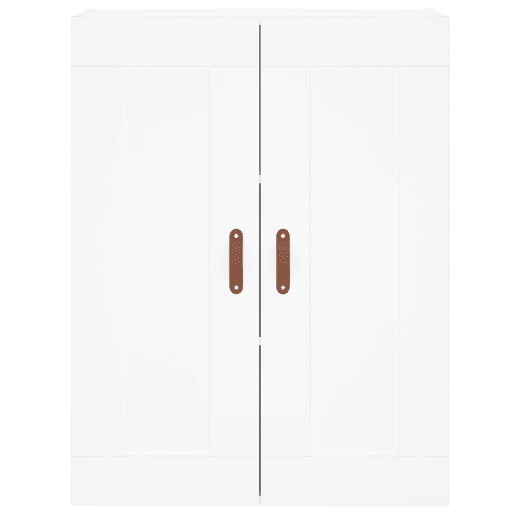 Armário alto - Bufete - Móvel de apoio 69,5x34x180 cm derivados de madeira branco pt727