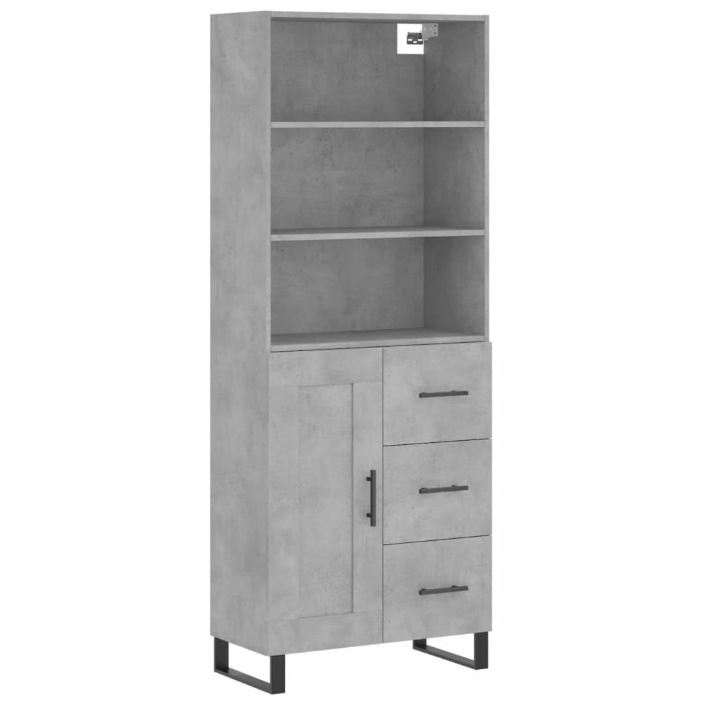 Aparador alto - Mueble de almacenamiento 69 Gris
