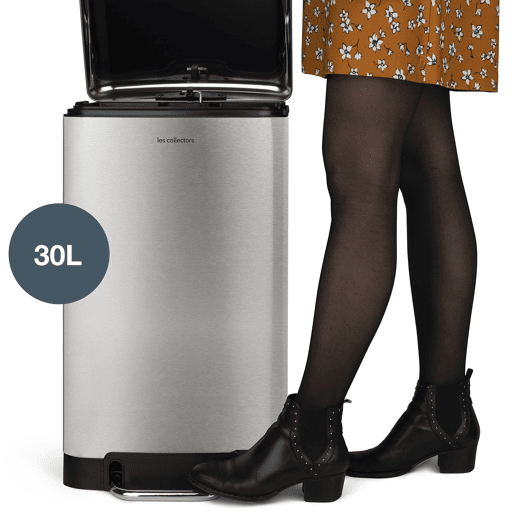 Caixote Cozinha Pedal 30L Les Collectors N°712 | Aço Inoxidável | Balde Interior Removível | Fecho Silencioso | Prateado Caixote Cozinha Pedal 30L Les Collectors N°712 | Aço Inoxidável | Balde Interior Removível | Fecho Silencioso | Prateado