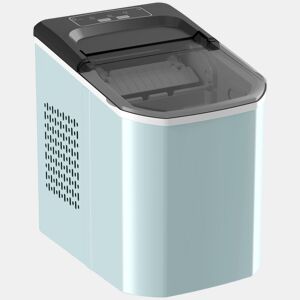 HOMCOM Máquina de Fazer Gelo Máquina de Cubos de Gelo Autolimpante 12 kg24H 9 Cubos Prontos em 7 Minutos 2 Tamanhos de Gelo Depósito de 1,5L para Casa Cozinha Escritório Bar Azul
