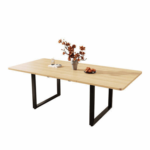 Mesa de jantar extensÃvel 140180220x80 cm - Para 6-10 pessoas, forma retangular, estilo simples, pernas de metal - Carvalho Mesa de jantar extensÃvel 140180220x80 cm - Para 6-10 pessoas, forma retangular, estilo simples, pernas de metal - Carvalho