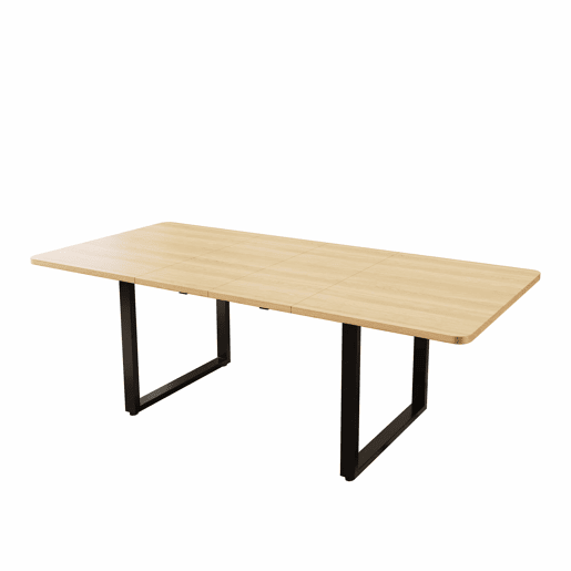 Mesa de jantar extensÃvel 140180220x80 cm - Para 6-10 pessoas, forma retangular, estilo simples, pernas de metal - Carvalho Mesa de jantar extensÃvel 140180220x80 cm - Para 6-10 pessoas, forma retangular, estilo simples, pernas de metal - Carvalho