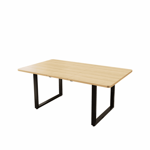 Mesa de jantar extensÃvel 140180220x80 cm - Para 6-10 pessoas, forma retangular, estilo simples, pernas de metal - Carvalho Mesa de jantar extensÃvel 140180220x80 cm - Para 6-10 pessoas, forma retangular, estilo simples, pernas de metal - Carvalho