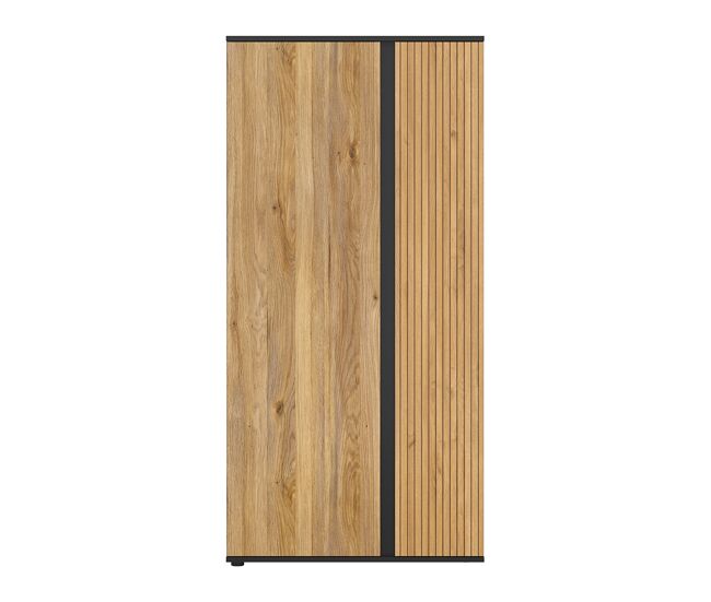 Armario 2 puertas pia negro y madera