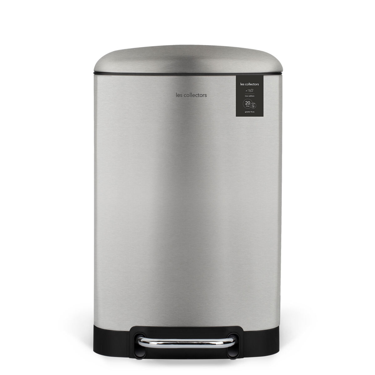Papelera cocina pedal 20l les collectors n°512 | acero inoxidable | cubo interior extraíble | cierre silencioso | plateado