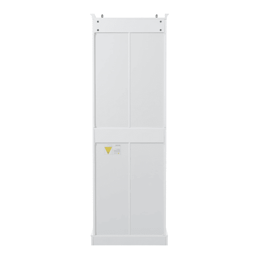 Armário alto de casa de banho 60x40x180 cm - 2 gavetas, prateleiras ajustáveis, fecho suave - branco