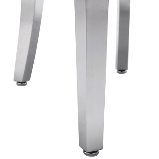 Cadeira de jantar 2 St - Cadeira estofada com tachas, encosto com design de pomo, pernas metálicas, assento de veludo - Cinza
