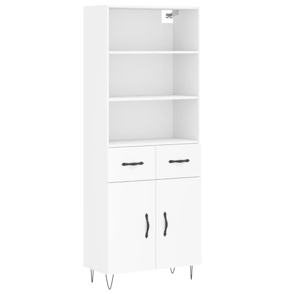 Aparador alto - Mueble de almacenamiento 69 Blanco