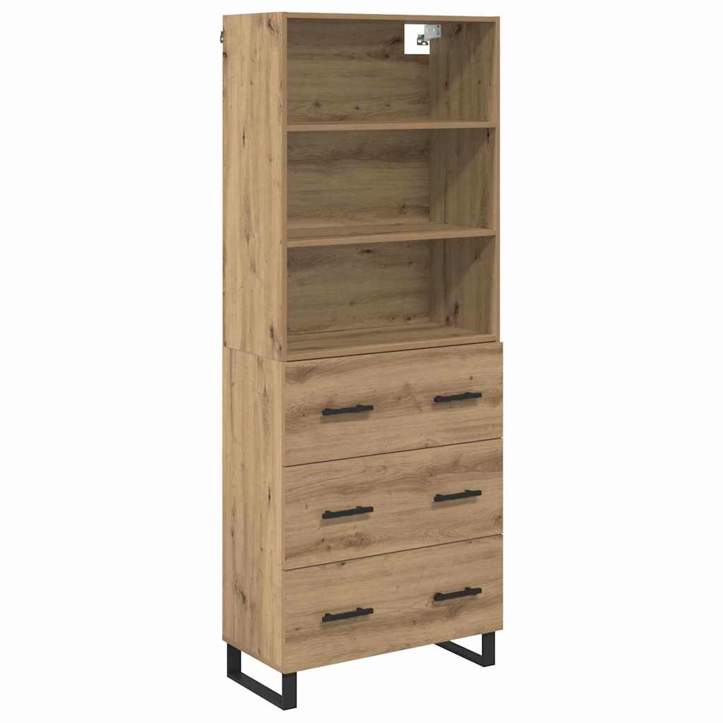 Aparador alto - Mueble de almacenamiento 69 Roble Artisan