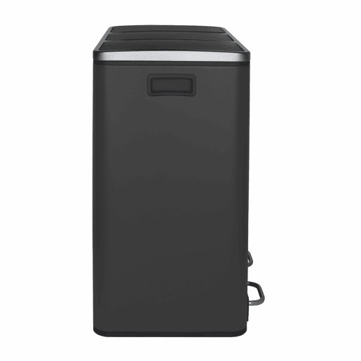 Caixote Reciclagem Pedal 3 Compartimentos 3x18L 54L Les Collectors N°990, Aço Inoxidável, Baldes Removíveis, Fecho Silencioso , Cinzento Antracite