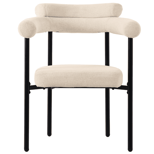 Cadeira de sala de jantar 2 St - Cadeira de sala de jantar moderna e simples, assento em couro artificial creme - Bege
