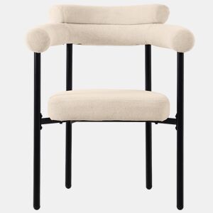 Cadeira de sala de jantar 2 St - Cadeira de sala de jantar moderna e simples, assento em couro artificial creme - Bege