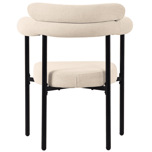 Cadeira de sala de jantar 2 St - Cadeira de sala de jantar moderna e simples, assento em couro artificial creme - Bege