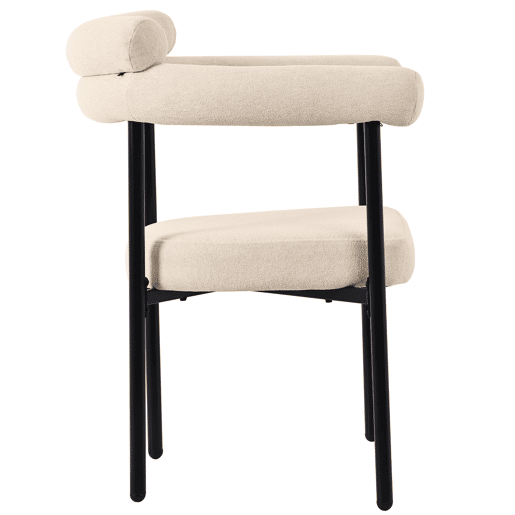 Cadeira de sala de jantar 2 St - Cadeira de sala de jantar moderna e simples, assento em couro artificial creme - Bege