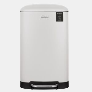 Caixote Cozinha Pedal 40L Les Collectors N°828 | Aço Inoxidável | Balde Interior Removível | Fecho Silencioso | Branco Mate